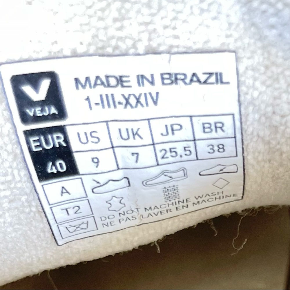 VEJA Recife Sneakers White Black Size 9 - Picture 9 of 11